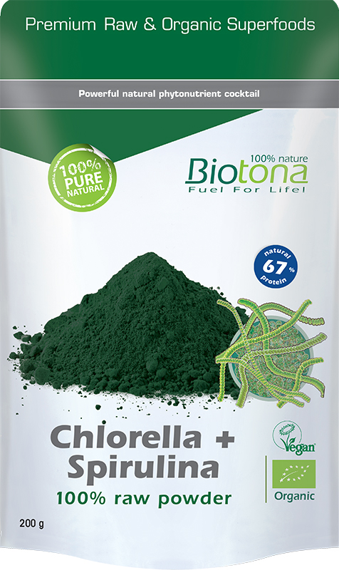 taart Twinkelen Interpunctie Chlorella + Spirulina - Biotona