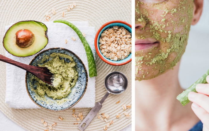 Gezichtsmasker maken met maar 3 ingrediënten: avocado, aloe vera en havermout