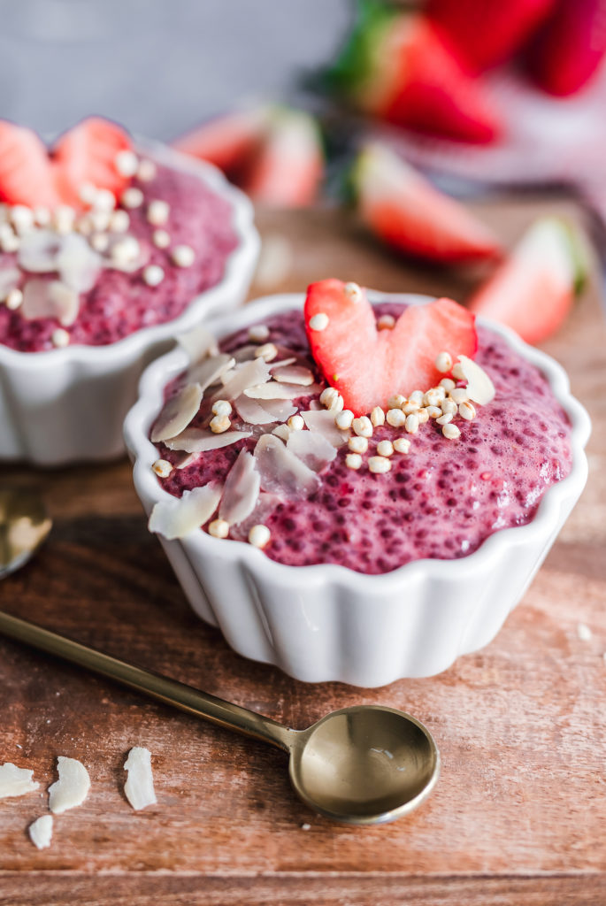 Beet Banana Chia Pudding